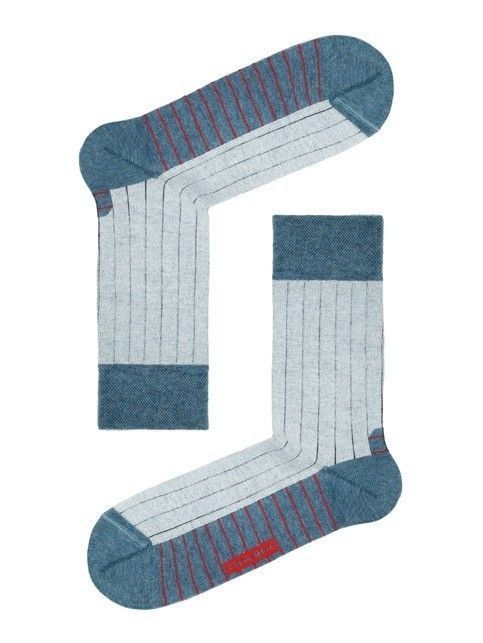 Хлопковые цвета джинс-светло-голубые носки HAPPY, модель 048