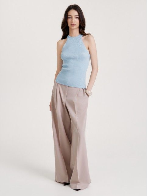 Топ прилегающего силуэта из пряжи с хлопком и модалом LDK2559 - купить в интернет-магазине Conte