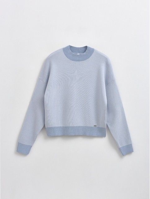 Укороченный джемпер свободного силуэта из пряжи с вискозой LDK 290