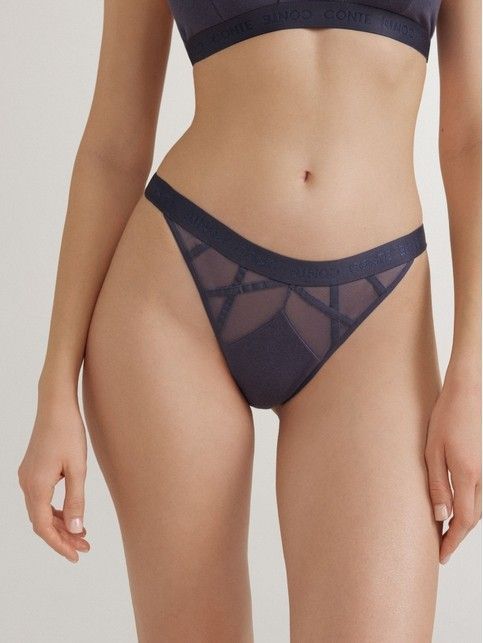 Трусы «танга» из бамбука с хлопком и вставками из сетки CRISS CROSS LTA 2998