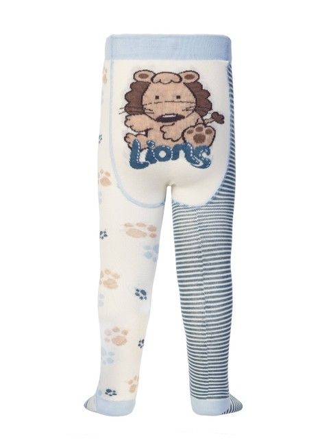 Колготки хлопковые детские TIP-TOP (веселые ножки) молочный джинс