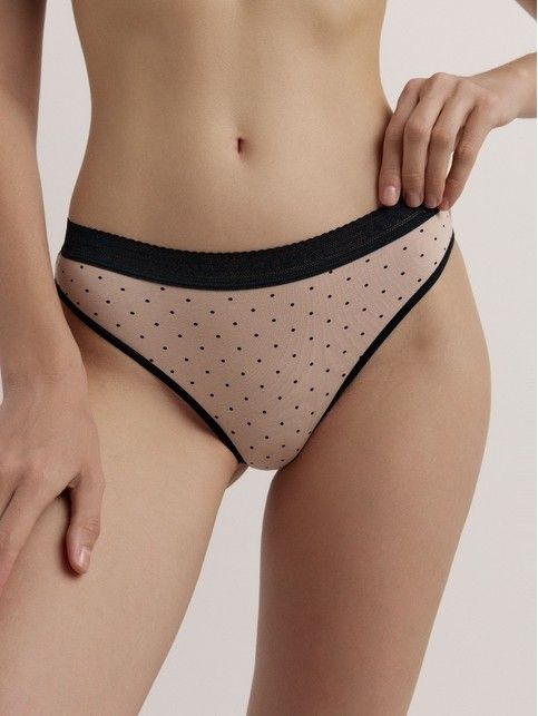 Трусы «бразилиана» из хлопка PRINT DOTS LBR 2544