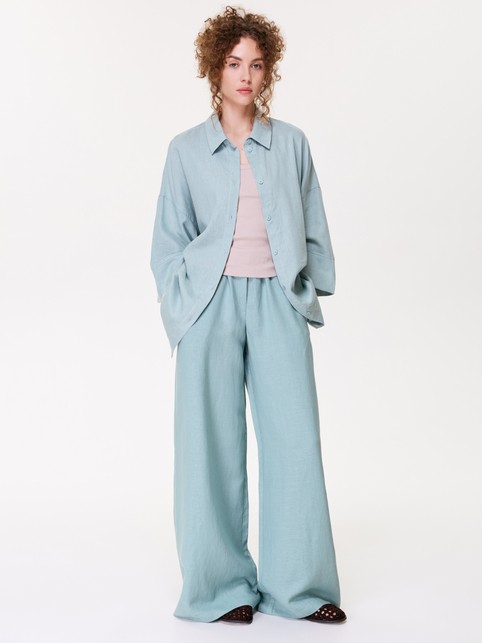 Льняная рубашка с вискозой LRU 3482 - купить в интернет-магазине Conte