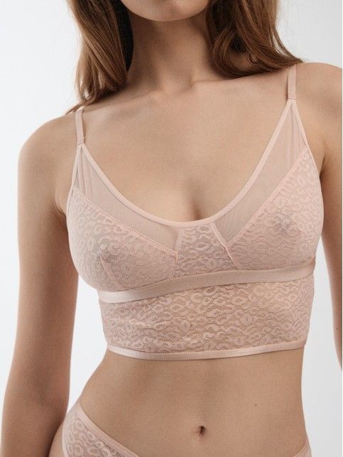 Бюстье из анималистичного кружева и сетки SAVAGE LBE 2534