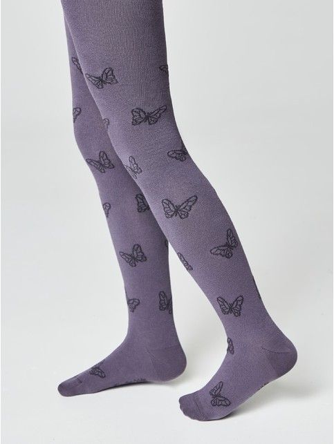 Хлопковые колготки TIP-TOP с рисунком "бабочки"