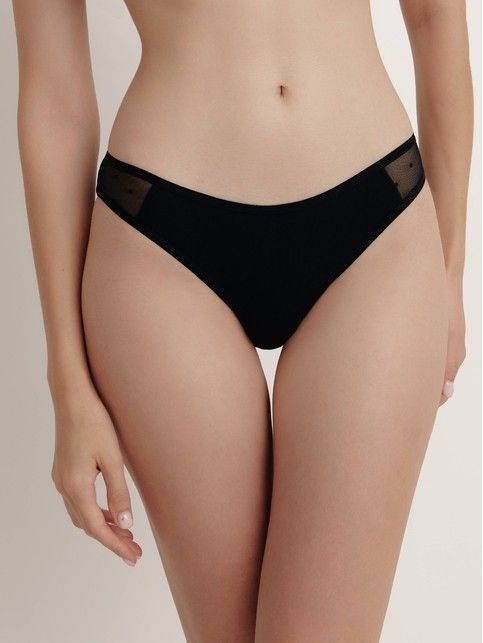 Трусы «бикини» с плавной V-образной талией MESH&DOTS COTTON LB 1873