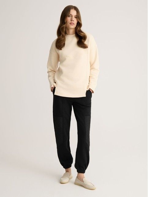 Джоггеры из футера на флисе LBK 2843