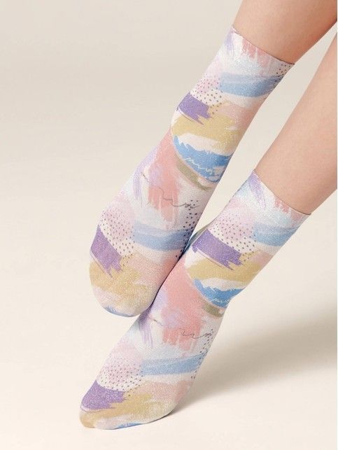 Сияющие носки с рисунком «Abstraction»