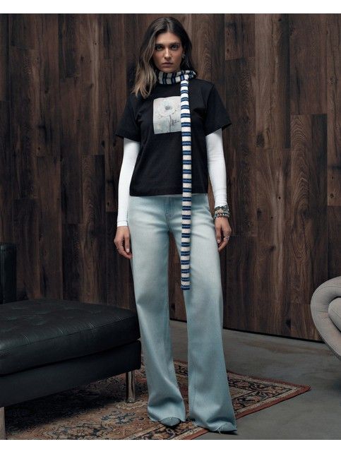 Футболка из хлопка Floriography с рисунком «Анемон» LD 3470 - купить в интернет-магазине Conte