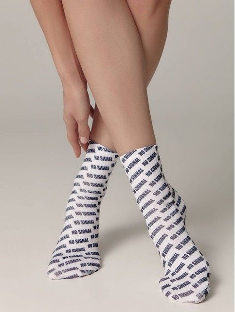 Укороченные носки с хлопком «No signal»