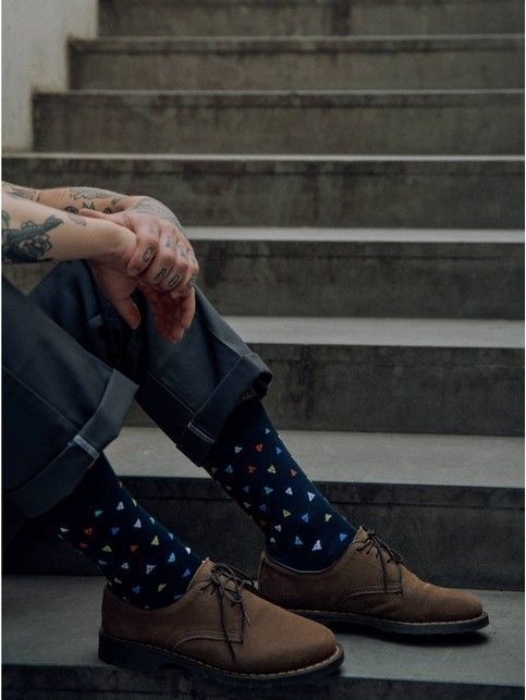 Хлопковые носки HAPPY с рисунком «Треугольники»