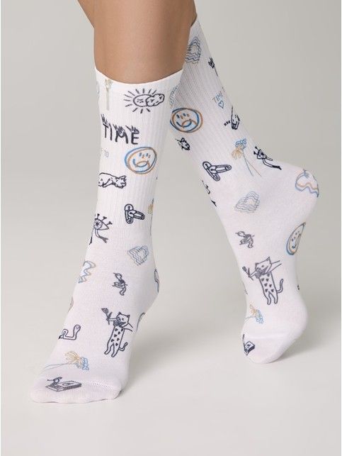 Удлиненные носки с хлопком