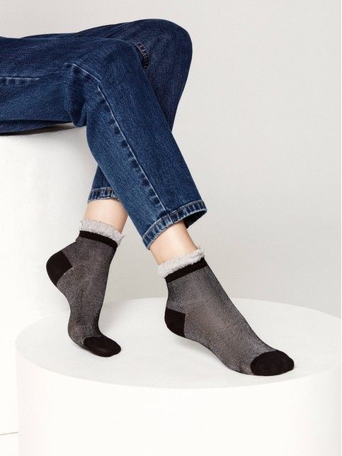 Носки из вискозы со сборкой