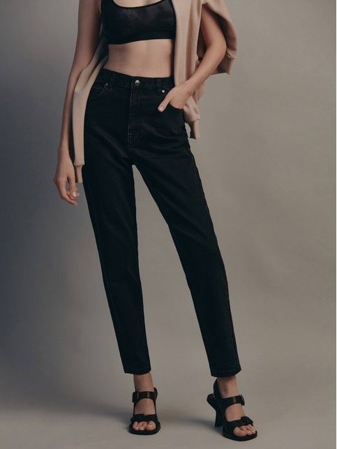 Джинсы mom с высокой посадкой CON-487