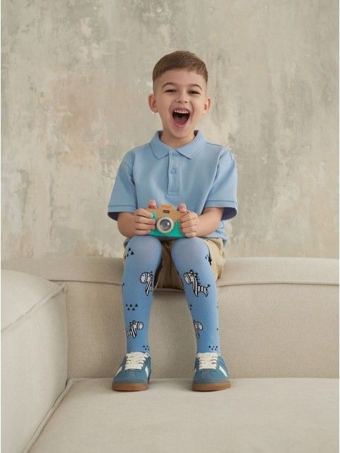 Хлопковые колготки с рисунком “Zebra”