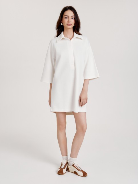 Платье-поло прямого кроя из футера-пике LPL 3459 - купить в интернет-магазине Conte