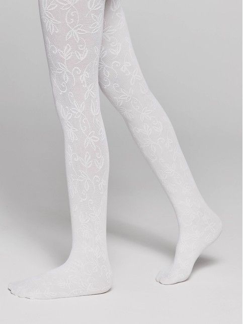 Колготки с ажурным цветочным рисунком KETTY