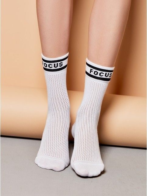 Удлиненные хлопковые носки c ажурным переплетением «Focus»