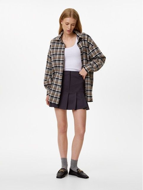 Рубашка с хлопком в клетку LRU 3323