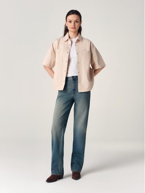 Прямые женские джинсы