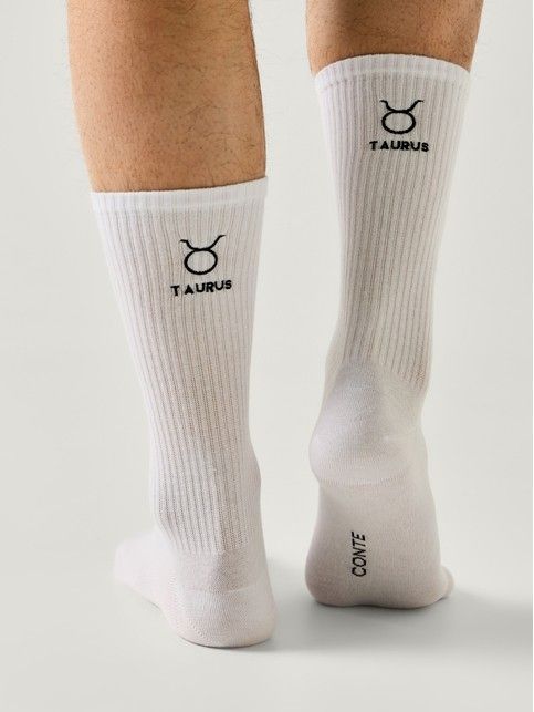 Удлинённые хлопковые носки с вышивкой «Телец»