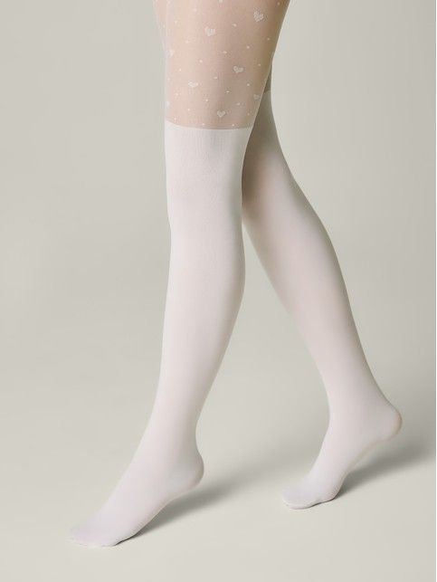 Колготки с сердечками и имитацией гольфинов SWEET LADY