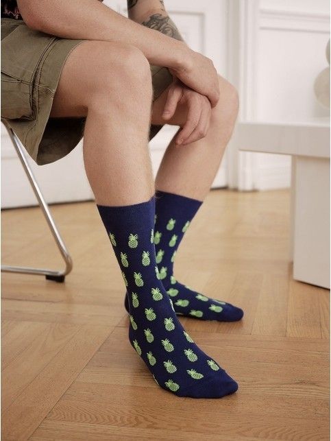 Мужские голубые носки