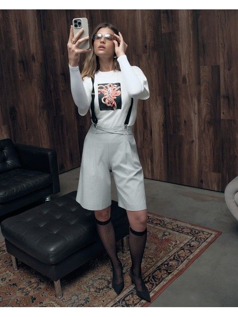 Хлопковая футболка Floriography с рисунком «Хризантема» LD 3469 - купить в интернет-магазине Conte