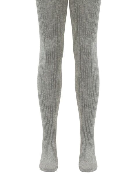 Колготки из хлопка в мелкий рубчик