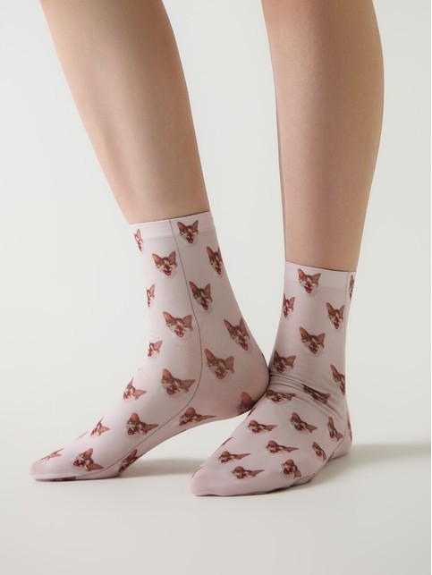 Носки с рисунком "Котик"