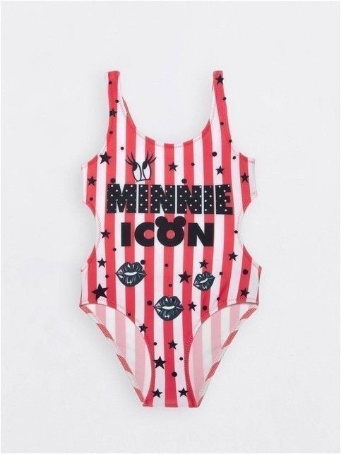 Слитный купальник с разрезами по бокам и спинке MINNIE ICON ©Disney