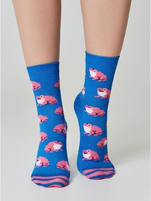 Хлопковые носки с рисунком «Жабки»