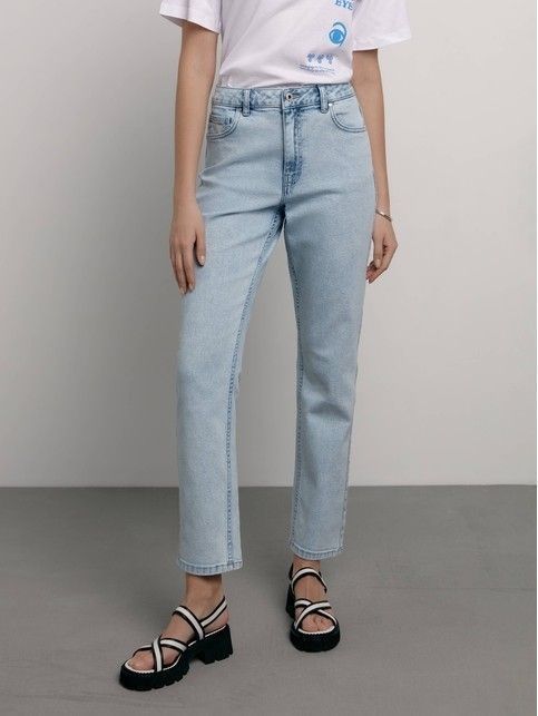 Джинсы straight оксидной варки с высокой посадкой CON-540