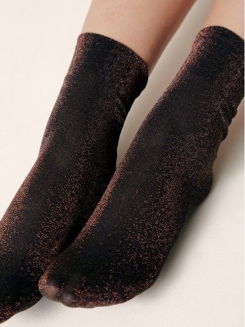 Сияющие носки цвет shiny с люрексом