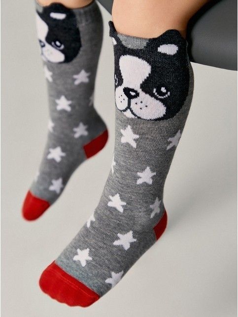 Хлопковые гольфы TIP-TOP с забавными мордашками, модель 042