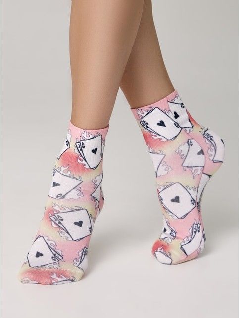 Укороченные носки с хлопком «Playing cards»