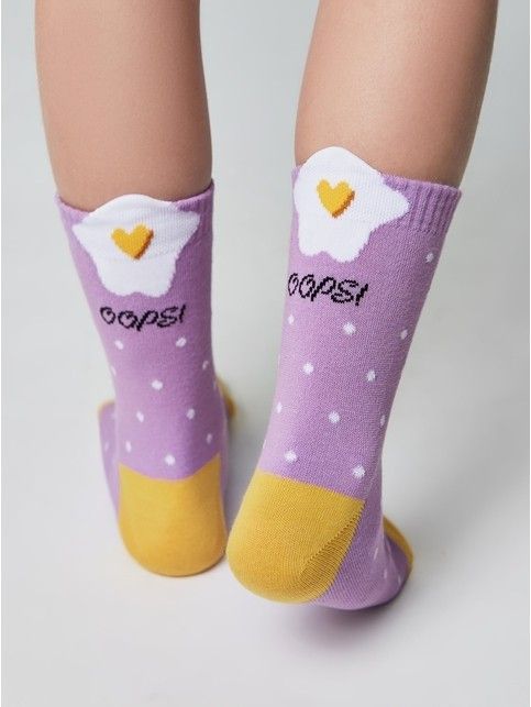 Носки из хлопка с декоративным 3D-пикотом “Oops”