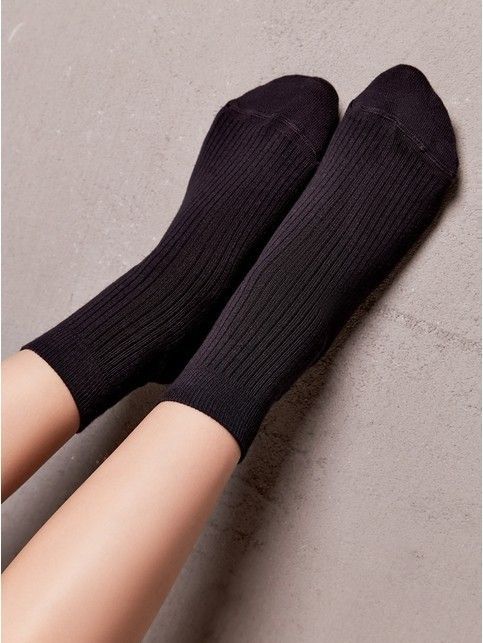 Базовые носки из хлопка в рубчик