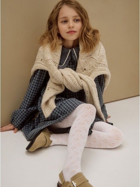 Ажурные хлопковые колготки Miss, модель 609