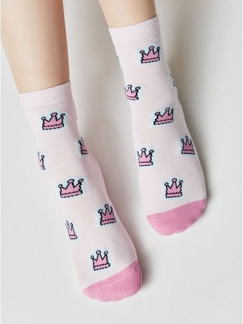 Хлопковые светло-розовые носки SOF-TIKI с махровой стопой