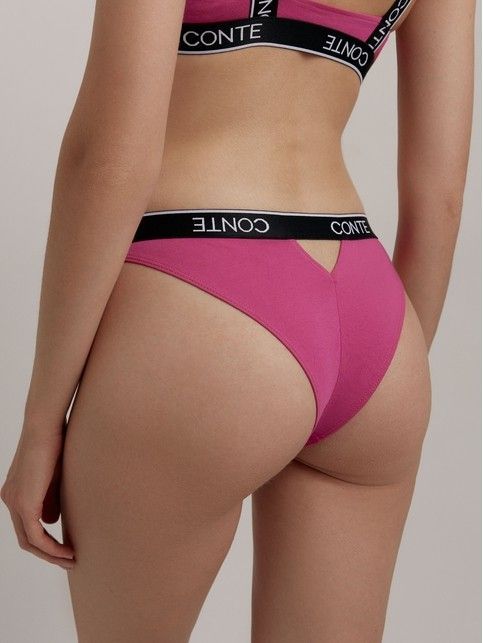 Трусы «бразилиана» с фигурным вырезом по спинке BLACK&WHITE LBR 2737