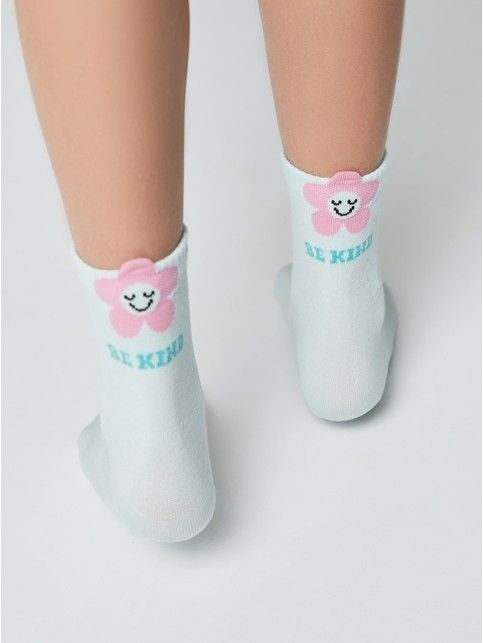 Носки из хлопка с декоративным 3D-пикотом “Kind”