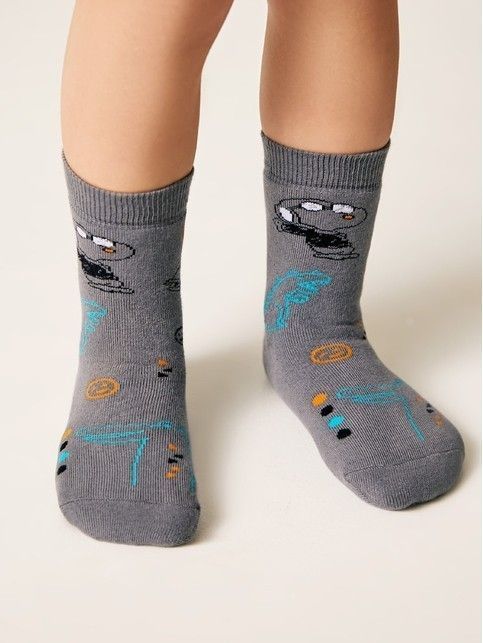 Махровые серые носки SOF-TIKI с рисунком «Фантазии»