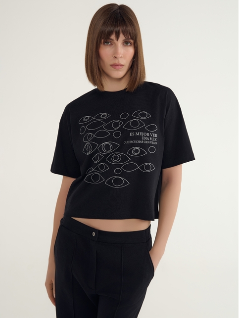 Футболка из хлопка с рисунком «Sea» LD 3032 - купить в интернет-магазине Conte