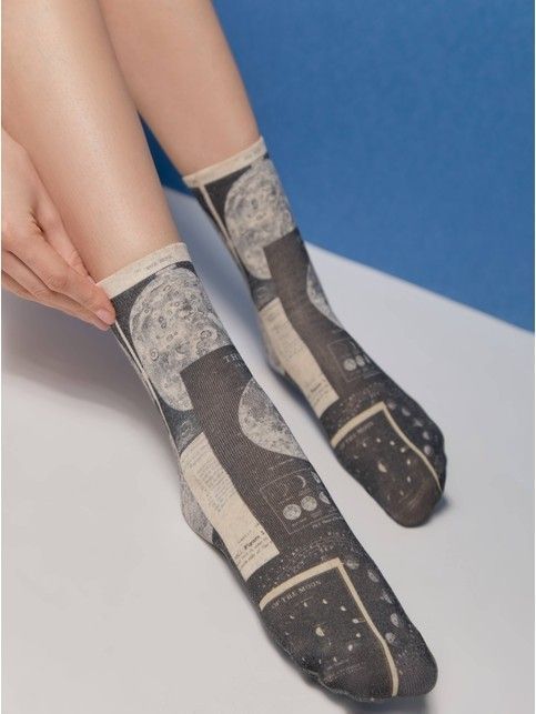 Носки из хлопка и льна «The moon»