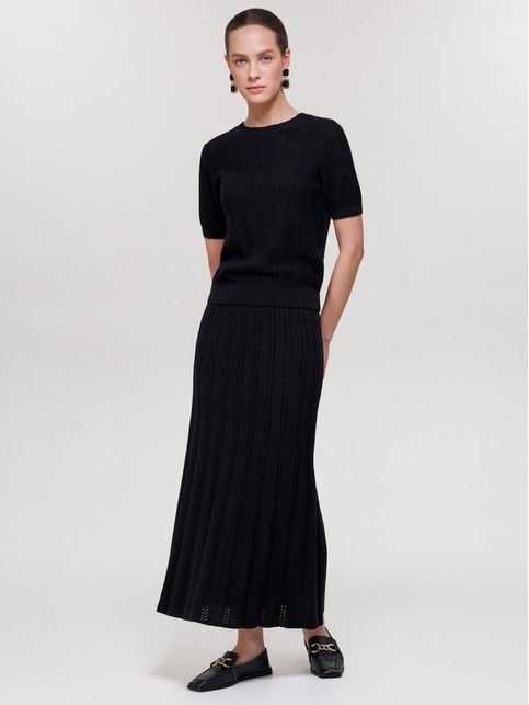 Джемпер прямого силуэта из пряжи с хлопком и модалом LDK2561 - купить в интернет-магазине Conte