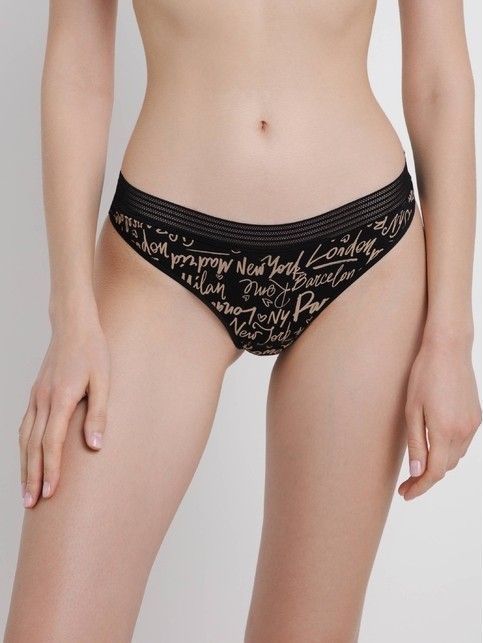 Трусы «бразилиана» из хлопка с ажурной тесьмой Poetic LBR 1535