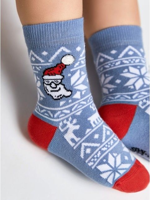 Новогодние детские носки с рисунком «Новогодний орнамент»