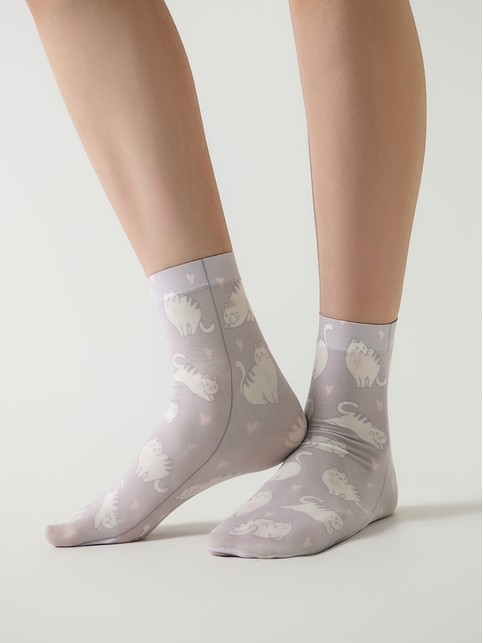 Носки с микрофиброй «A cat in love»