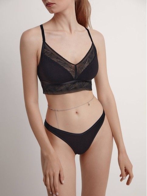 Трусы «бразилиана» с V-образной линией талии TIE DYE RIB LBR 1914